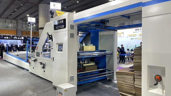 سيرفو 5 ليه المموجة المموجة ورقة إلى ورقة الماكينية 150m/min السرعة العالية