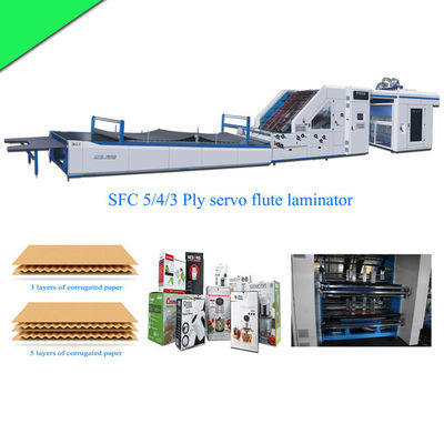 Sfc1700 3 طبقة آلية آلة للاميناتور العصا للصندوق المموج